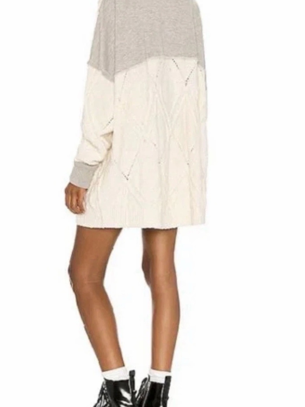 Free People Sweater Olympia Cable Knit Oversized Baggy Size Small $168